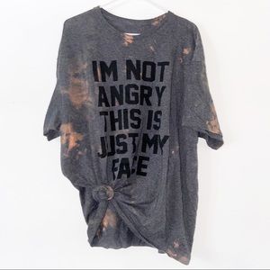 Im not angry this is my face distressed casual tee